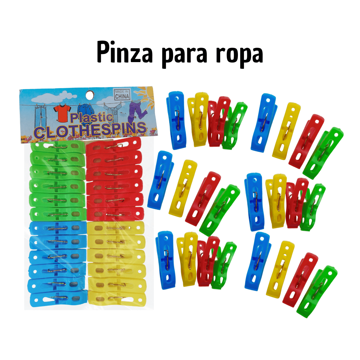 Pinzas Coloridas para Tendedero - Organización - Imagen 1